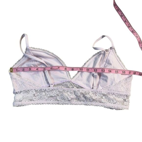 Old Navy Long Line Lace Bralette Womens XL in Liliac Ice Wireless Lined Stretch - Picture 5 of 8